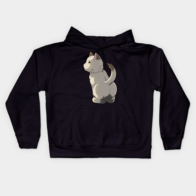 Cute Cat Butt Kids Hoodie by micho2591